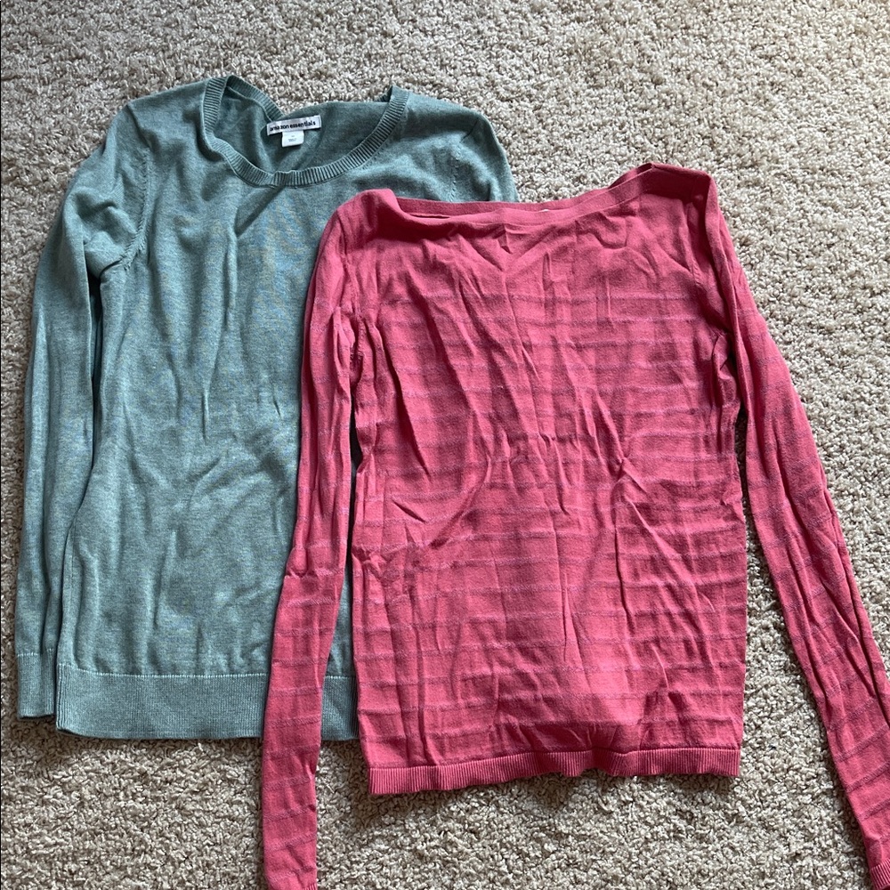 Women's Sweater Set - Pink and Green